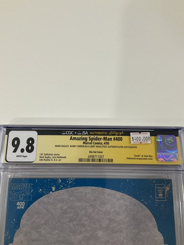 Amazing Spider-Man 400 CGC 9.8 1995 Signed mark bagley randy emberlin