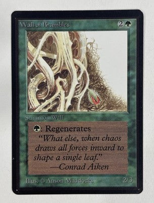 Wall Of Brambles Beta LP Light Play MTG Magic The Gathering