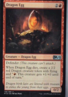 Dragon Egg - Core Set 2019: #138, Magic: The Gathering Nm R240