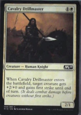 Cavalry Drillmaster - Core Set 2019: #8, Magic: The Gathering Nm C337