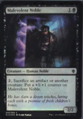 Malevolent Noble - Throne of Eldraine: #95, Magic: The Gathering - Foil Nm R248