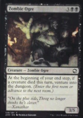 Zombie Ogre - Adventures in the Forgotten Realms: #129, MTG Nm