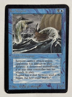 Sea Serpent Alpha MP Moderate Play MTG Magic The Gathering C