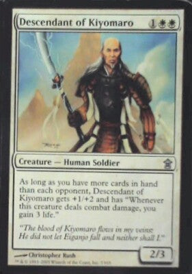 Descendant of Kiyomaro - Saviors of Kamigawa: #7, Magic: The Gathering Lp R38