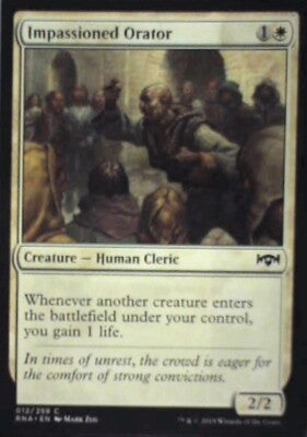 Impassioned Orator - Ravnica Allegiance: #12, Magic: The Gathering Nm R116