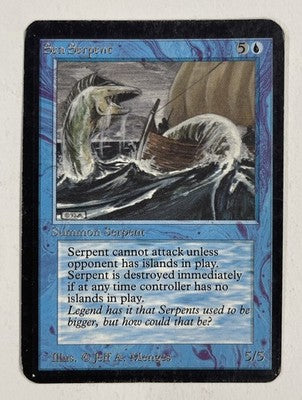 Sea Serpent Alpha MP Moderate Play MTG Magic The Gathering D