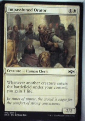 Impassioned Orator - Ravnica Allegiance: #12, Magic: The Gathering Nm R240