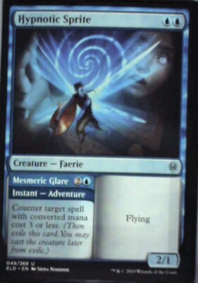 Hypnotic Sprite - Throne of Eldraine: #49, Magic: The Gathering Nm R92