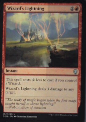 Wizard's Lightning - Dominaria: #152, Magic: The Gathering Nm R183