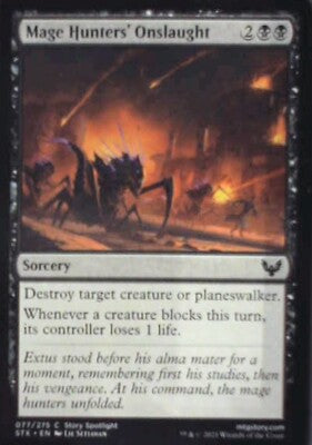 Mage Hunters' Onslaught - Strixhaven: School of Mages: #77, MTG Nm R86