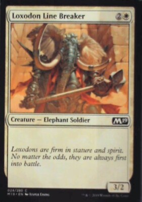 Loxodon Line Breaker - Core Set 2019: #24, Magic: The Gathering Nm R106