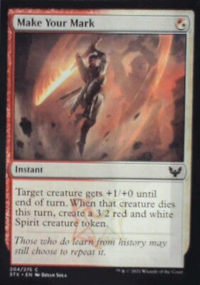 Make Your Mark - Strixhaven: School of Mages: #204, Magic: The Gathering Nm R86