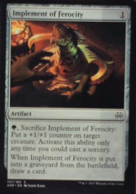 Implement of Ferocity - Aether Revolt: #157, Magic: The Gathering Nm R150
