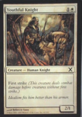 Youthful Knight - 10th Edition: #62, Magic: The Gathering Lp R97