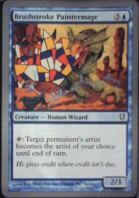 Brushstroke Paintermage - Unhinged: #27, Magic: The Gathering Nm R228