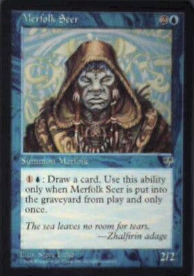 Merfolk Seer - Mirage: #76, Magic: The Gathering Lp R190