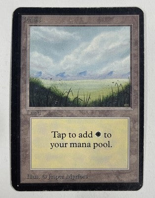 Plains No Trees Alpha MP Moderate Play MTG Magic The Gathering C