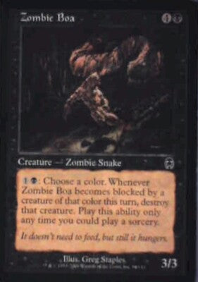 Zombie Boa - Apocalypse: #54, Magic: The Gathering Nm R228