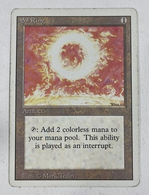 Sol Ring Revised MP Moderate Play MTG Magic The Gathering D