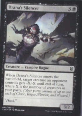 Drana's Silencer - Zendikar Rising: #99, Magic: The Gathering Nm R130