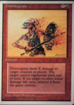 Disintegrate - Fourth Edition: #185, Magic: The Gathering Nm R43