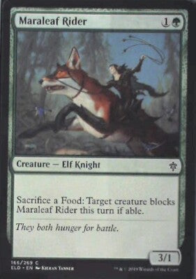 Maraleaf Rider - Throne of Eldraine: #166, Magic: The Gathering Nm R83