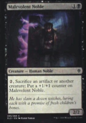 Malevolent Noble - Throne of Eldraine: #95, Magic: The Gathering Nm R92