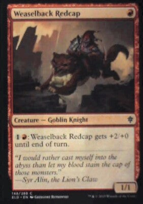 Weaselback Redcap - Throne of Eldraine: #148, Magic: The Gathering Nm R129