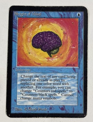 Sleight Of Mind Alpha MP Moderate Play MTG Magic The Gathering