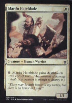Mardu Hateblade - Khans of Tarkir: #16, Magic: The Gathering Nm R235