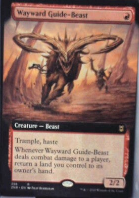 Wayward Guide-Beast (Extended Art) - Zendikar Rising: #356, MTG Nm R233