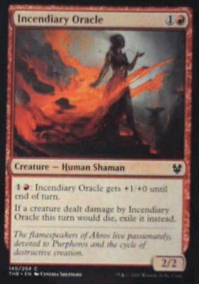 Incendiary Oracle - Theros Beyond Death: #140, Magic: The Gathering Nm R48