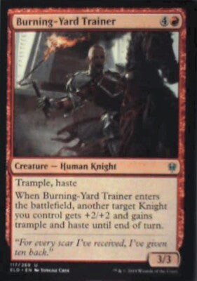 Burning-Yard Trainer - Throne of Eldraine: #117, Magic: The Gathering Nm R92