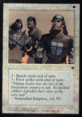 Icatian Infantry (Shuler) - Fallen Empires: #7c, Magic: The Gathering Nm R100