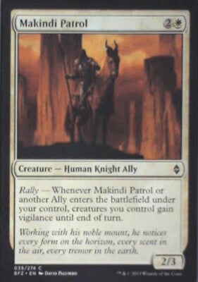 Makindi Patrol - Battle for Zendikar: #39, Magic: The Gathering Nm R110