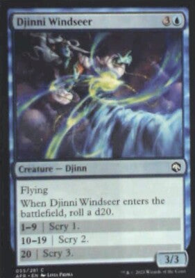 Djinni Windseer - Adventures in the Forgotten Realms: #55, MTG Nm R127