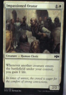 Impassioned Orator - Ravnica Allegiance: #12, Magic: The Gathering Nm R160