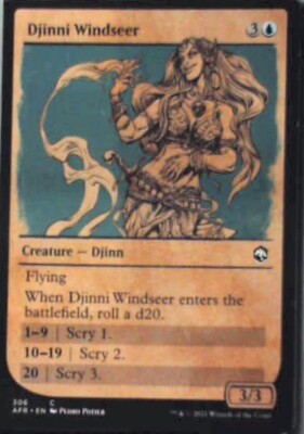Djinni Windseer (Showcase) - Adventures in the Forgotten Realms: #306 Nm R127