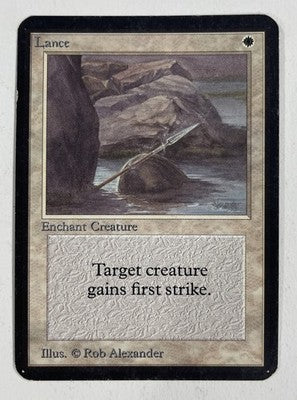 Lance Alpha MP Moderate Play MTG Magic The Gathering B