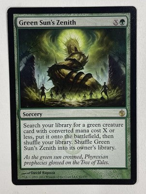 Green Sun’s Zenith Mirrodin Besieged Near Mint NM MTG Magic The Gathering B