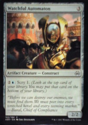 Watchful Automaton - Aether Revolt: #182, Magic: The Gathering Nm R150