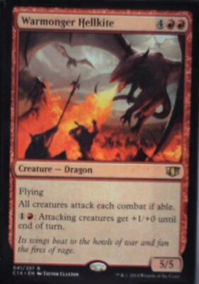 Warmonger Hellkite - Commander 2014: #41, Magic: The Gathering Nm R158