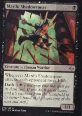 Mardu Shadowspear - Fate Reforged: #74, Magic: The Gathering Nm R242