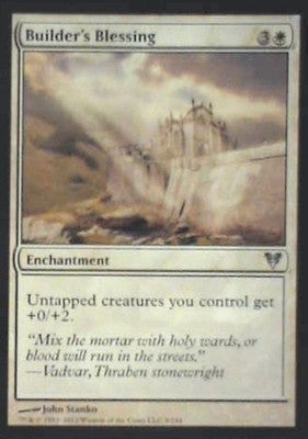 Builder's Blessing - Avacyn Restored: #8, Magic: The Gathering Nm C335