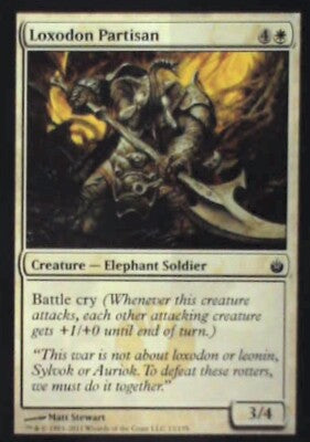 Loxodon Partisan - Mirrodin Besieged: #12, Magic: The Gathering Nm R203