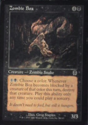 Zombie Boa - Apocalypse: #54, Magic: The Gathering Lp R96