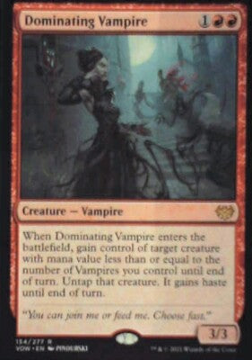 Dominating Vampire - Innistrad: Crimson Vow: #154, Magic: The Gathering Nm R233