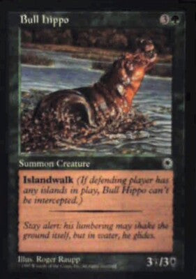 Bull Hippo (Flavor Text) - Portal: #160, Magic: The Gathering Nm R124