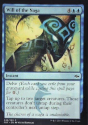 Will of the Naga - Fate Reforged: #58, Magic: The Gathering Nm R244