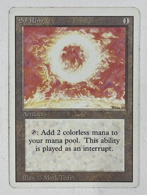 Sol Ring Revised MP Moderate Play MTG Magic The Gathering A